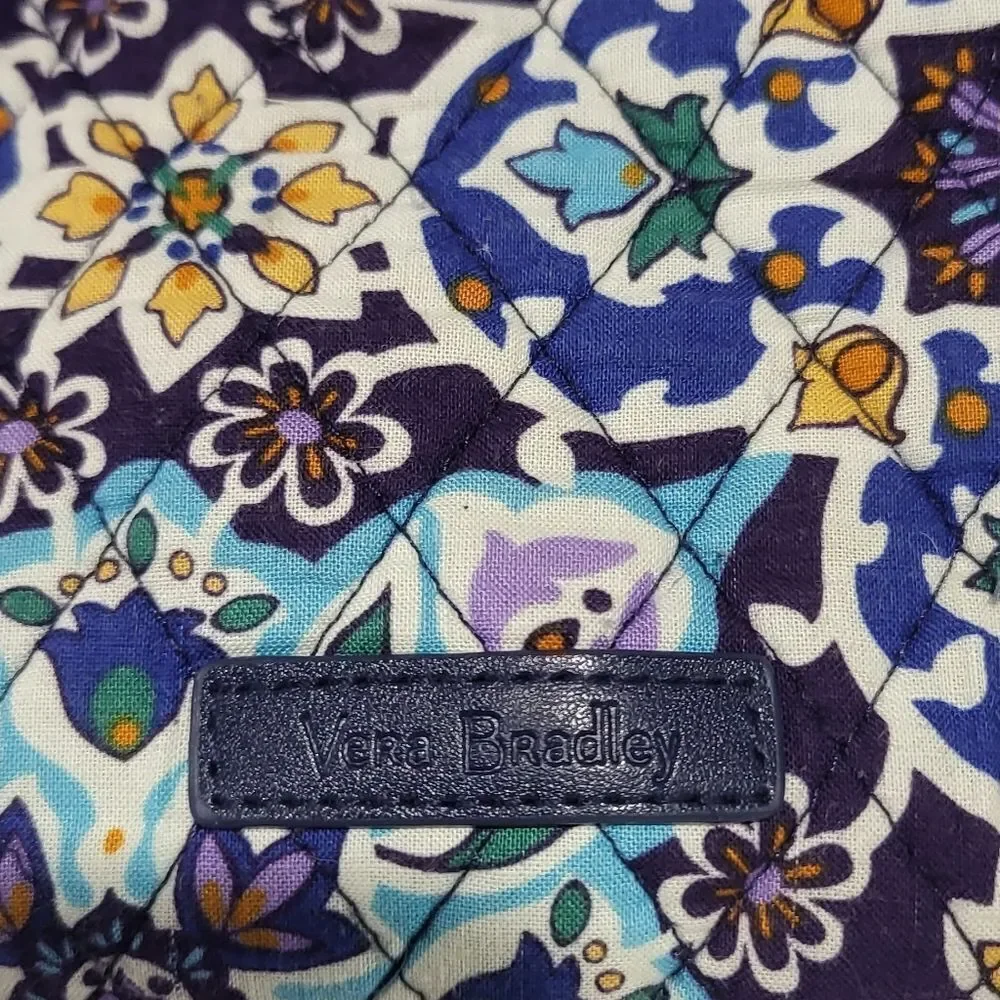 Vera Bradley Blue, Black & Purple Floral Shoulder Bag - Picture 6 of 8